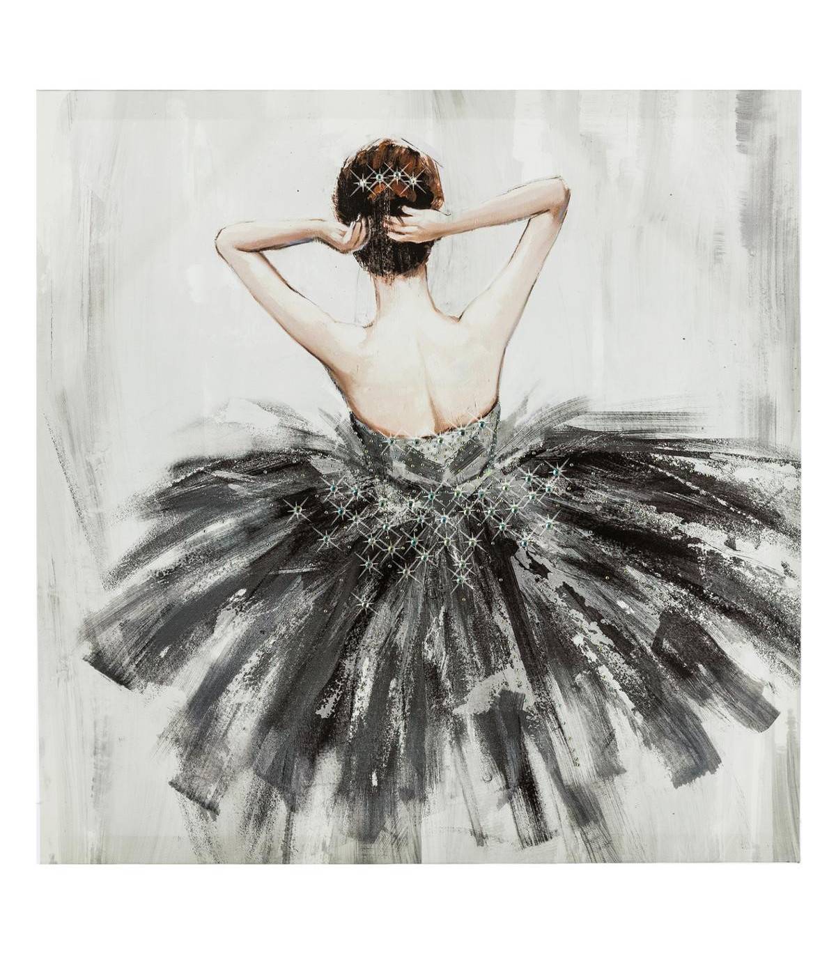 Tableau Toile murale imprimée Danseuse 48 x 48 cm