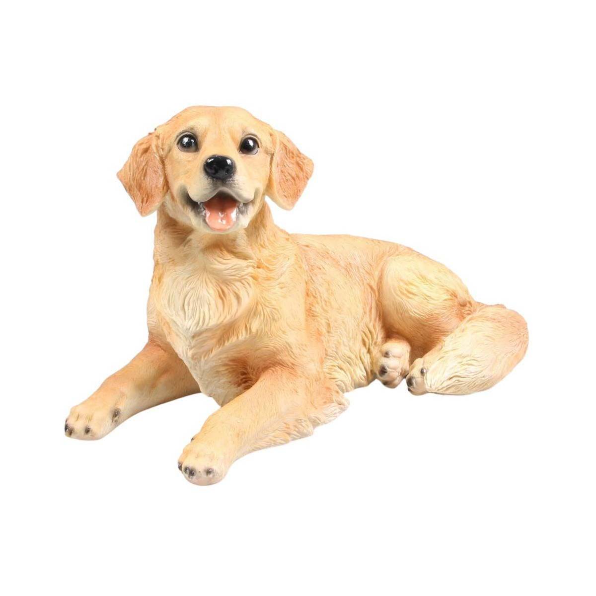 Farmwood Animals - Chien golden retriever en résine Couché