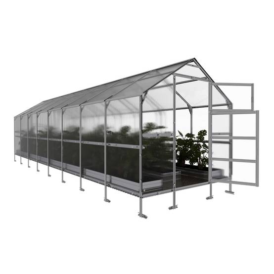 Serre KLASIKA BERNARD 2,35 x 8 m (18,8 m²), 4 mm avec revêtement en polycarbonate - Image 4
