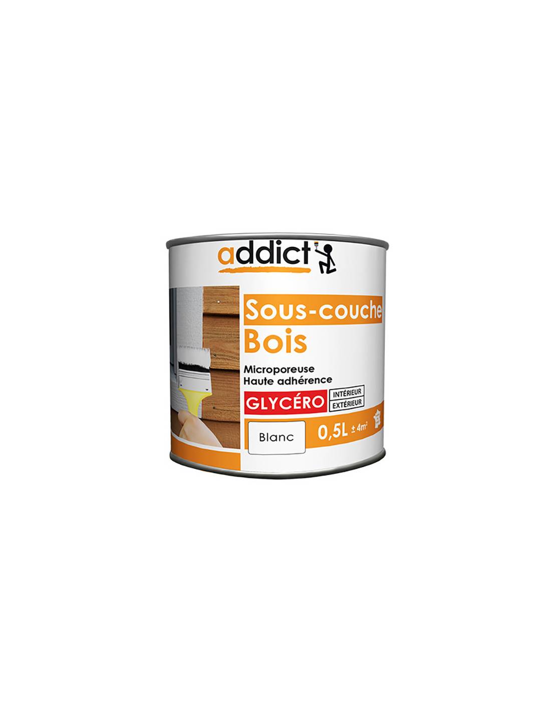 Sous-couche Bois Addict 0,5l Préparation Bois Avant Peinture - Addict - Image 1