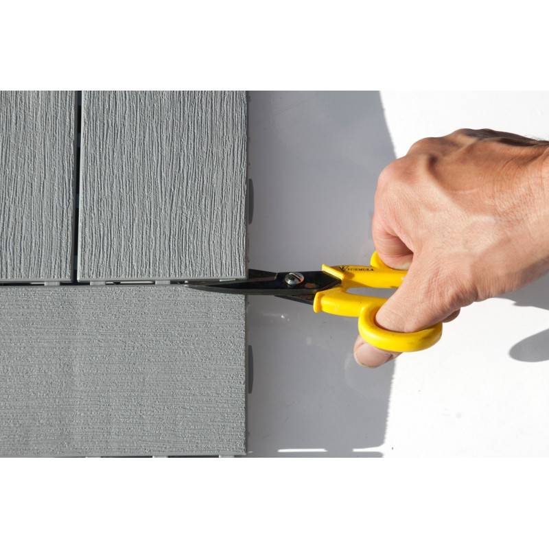 Dalle clipsable jardin finition bois "A l'italienne" - 56 x56 cm - Gris anthracite - ArtPlast - Image 4