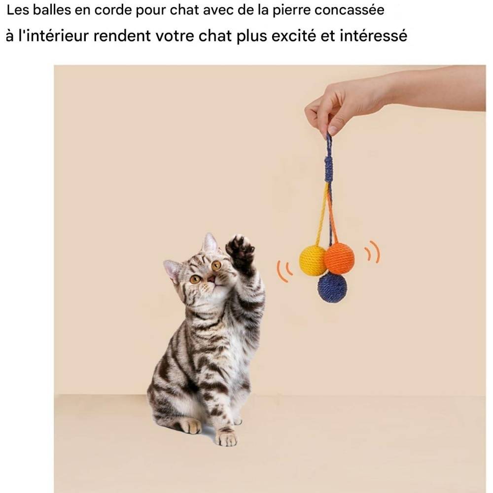 DtopbuyAge - Jouets balles de sisal pour chats DtopbuyAge - Image 3