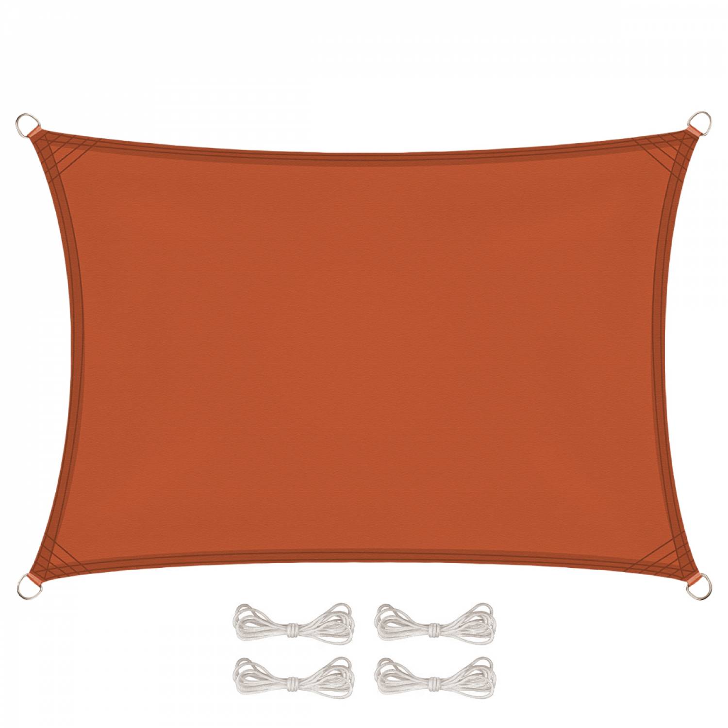 Linxor - Voile d'ombrage rectangulaire imperméable et anti-UV - 3 x 4 m - Terracotta - Linxor - Image 1