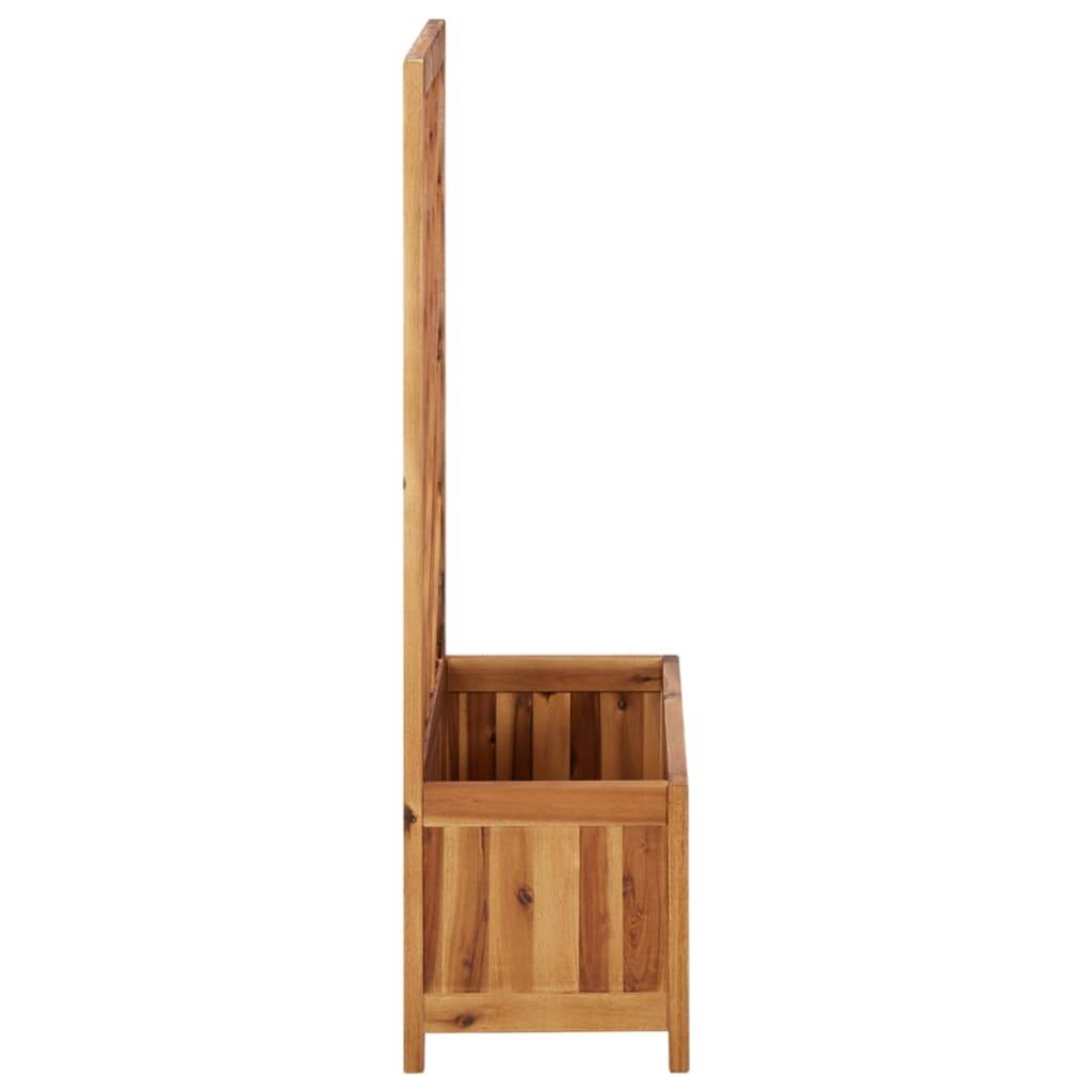 Helloshop26 - Jardinière lit surélevé plantes fleurs jardin 100 cm avec treillis bois massif d'acacia - Image 3