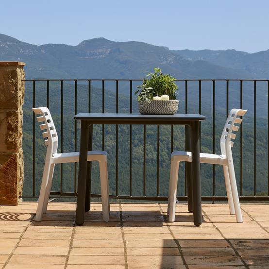 Set 4 chaises intérieur, extérieur sable WIND garbar - Image 5