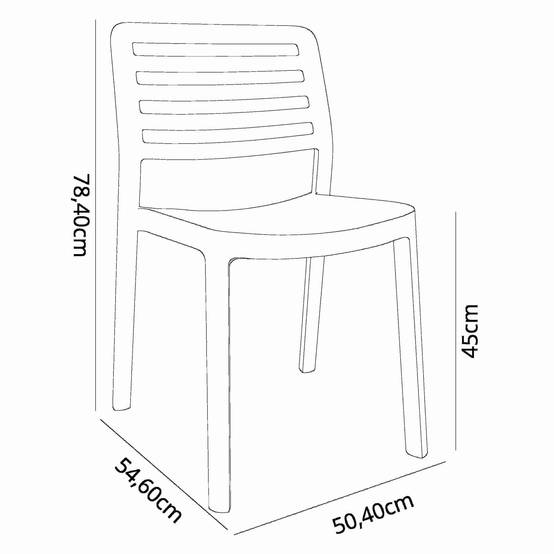 Set 4 chaises intérieur, extérieur sable WIND garbar - Image 2