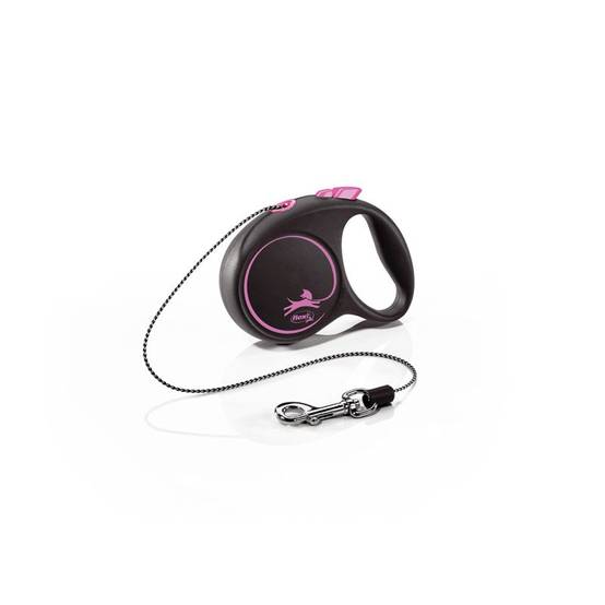 Flexi - Laisse Black Design XS Cord 3m black/ pink FU02C3-251-S-CP Flexi - Image 1
