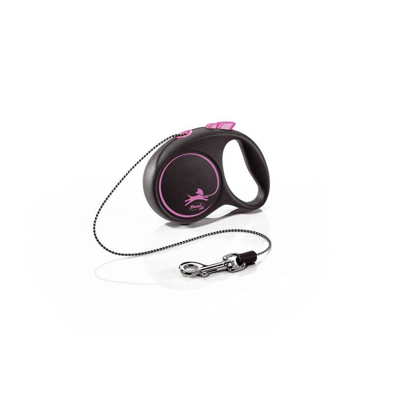 Flexi - Laisse Black Design XS Cord 3m black/ pink  FU02C3-251-S-CP Flexi - Image 1