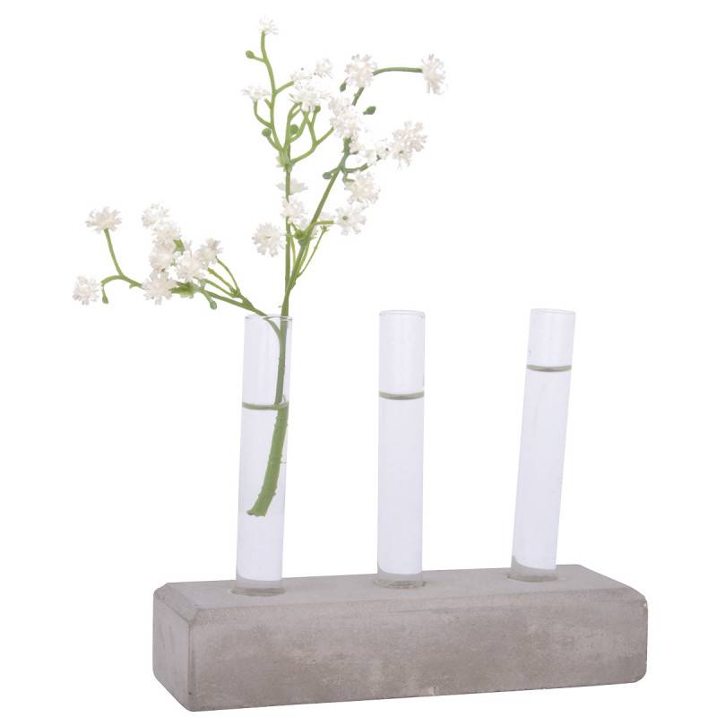 Esschert Design - Vases en tube à essai Socle en béton - Esschert Design - Image 1