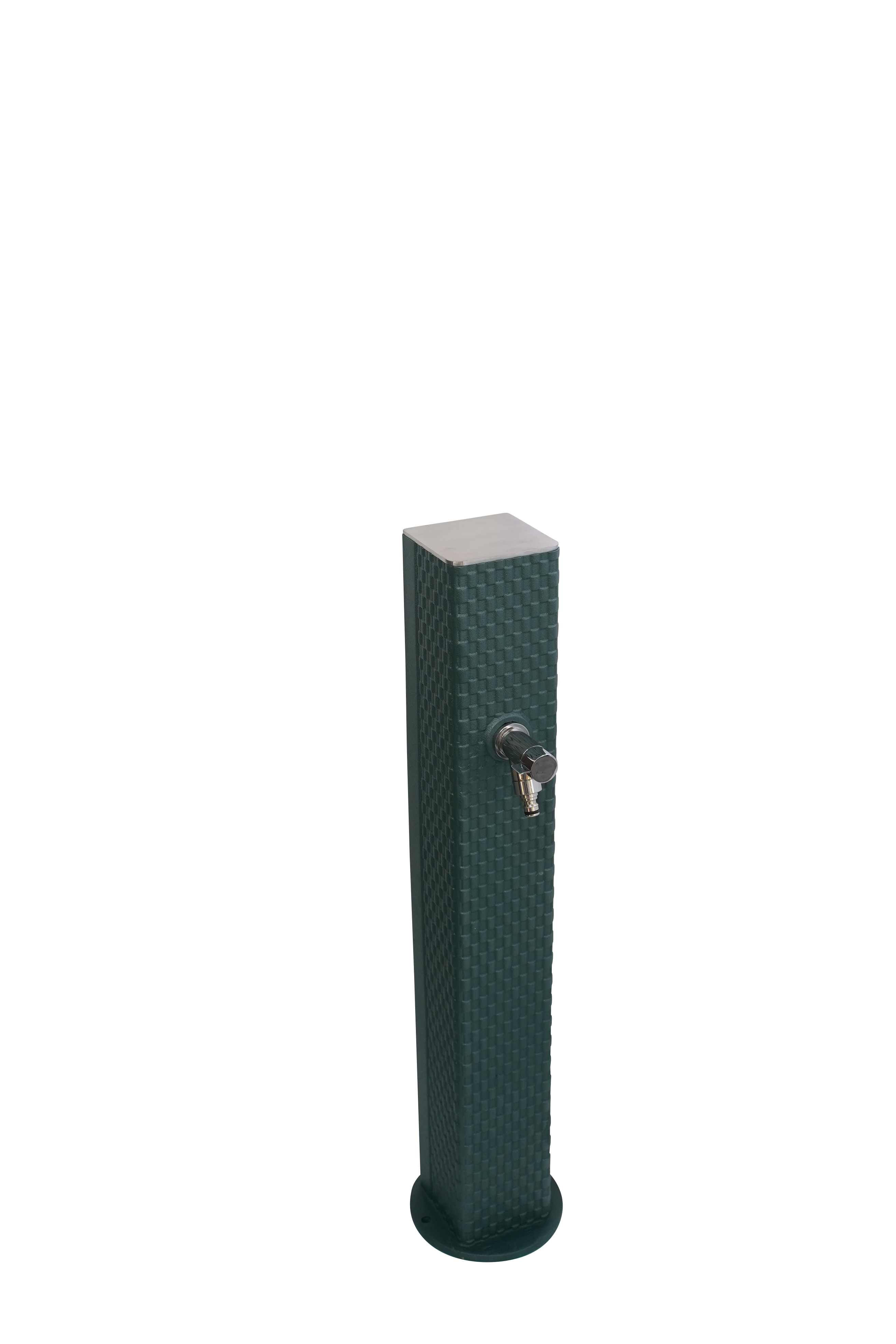 Fontaine borne pixel sans vasque vert 2500 avec robinet rounded Dommartin H. 92cm X L. 20cm - Image 1
