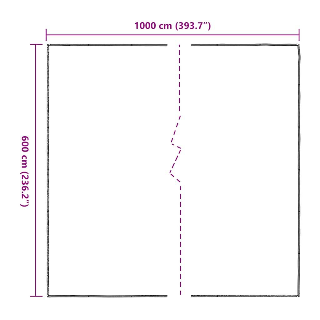 Toile Multi-Usages Transparente PE 140g/m² Imperméable pour Terrasse et Pergola 6x10 m – ComfortXL Outdoor Living - Image 10