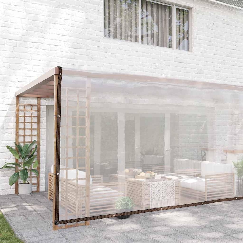 Toile Multi-Usages Transparente PE 140g/m² Imperméable pour Terrasse et Pergola 6x10 m – ComfortXL Outdoor Living - Image 2