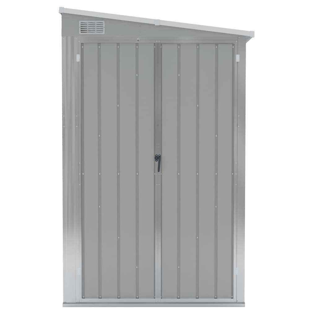 PANGIVO - Abri de jardin mural avec double porte - Acier galvanisé - Gris 118x288x178 cm - Surface au sol 3,4m² - PANGIVO - Image 6