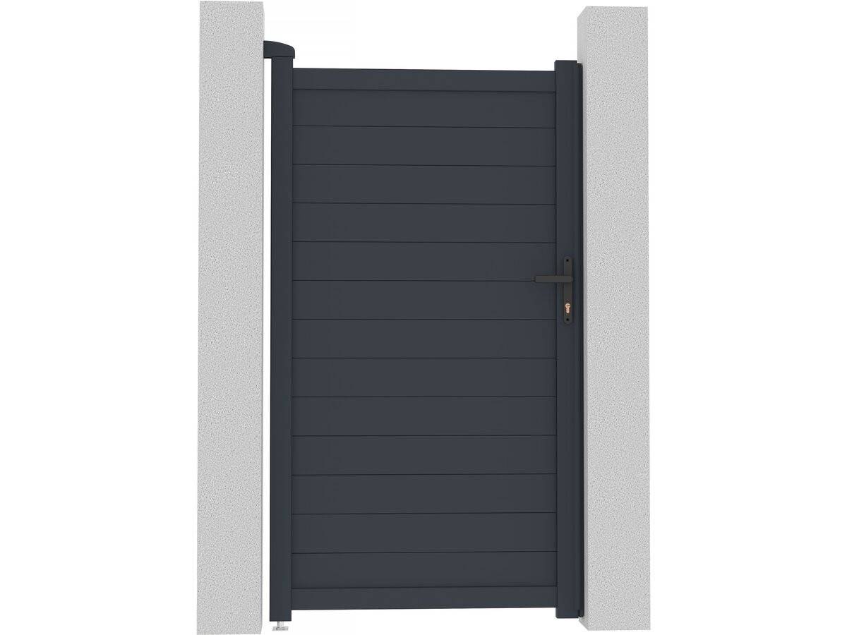 Portillon Aluminium "marc" - 101.2 X 180.9 Cm - Gris -habitat Et Jardin - Image 1