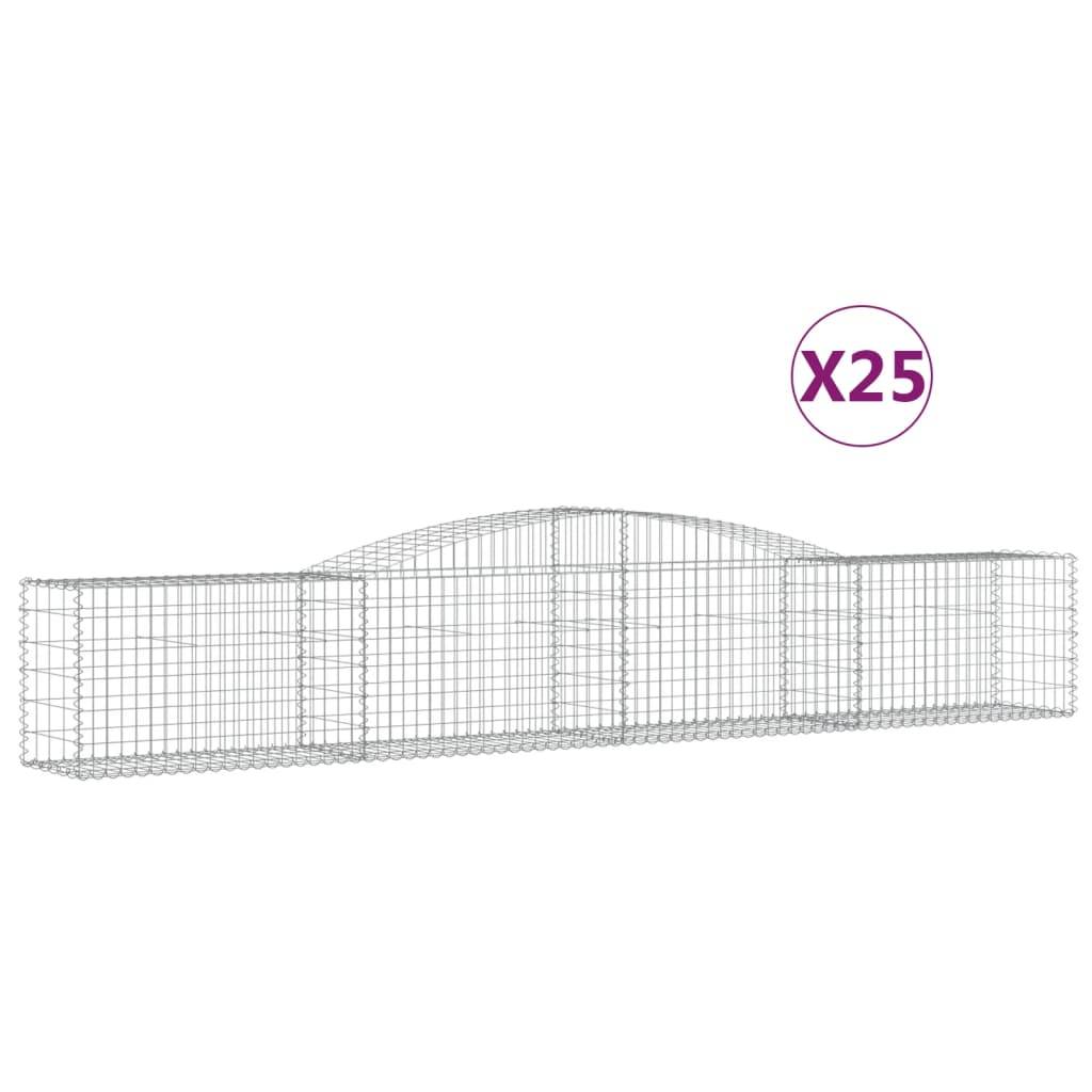 Vidaxl - Paniers à gabions arqués 25 pcs 400x50x60/80 cm Fer galvanisé vidaXL 3146981 - Image 2
