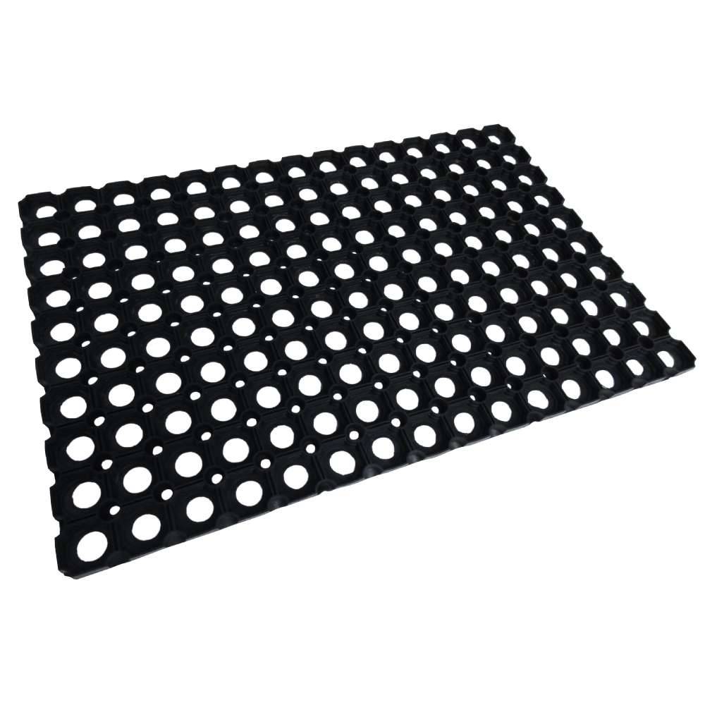 Sans Marque - Caillebotis caoutchouc 60 x 80 Noir - Image 1