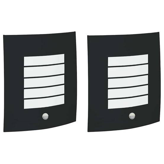2pcs Appliques murales extérieures - Lampes murales extérieures Noir 23,5 x 10,5 x 26 cm g27 - Image 1