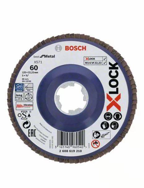 Bosch - Plateau à lamelles X-LOCK X571 best for metal G60 - BOSCH - 2608619210 - Image 1