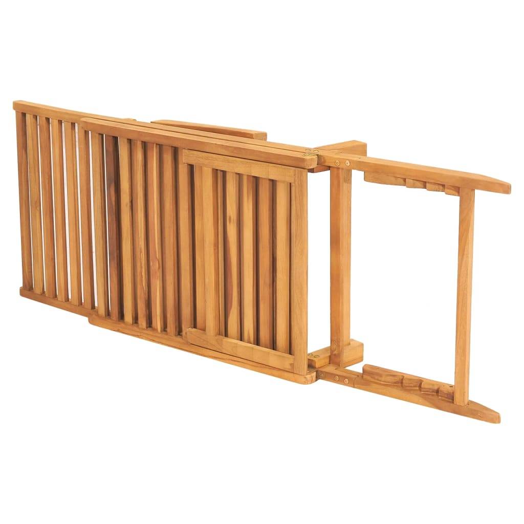 Helloshop26 - Transat chaise longue bain de soleil lit de jardin terrasse meuble d'extérieur bois de teck solide - Image 4