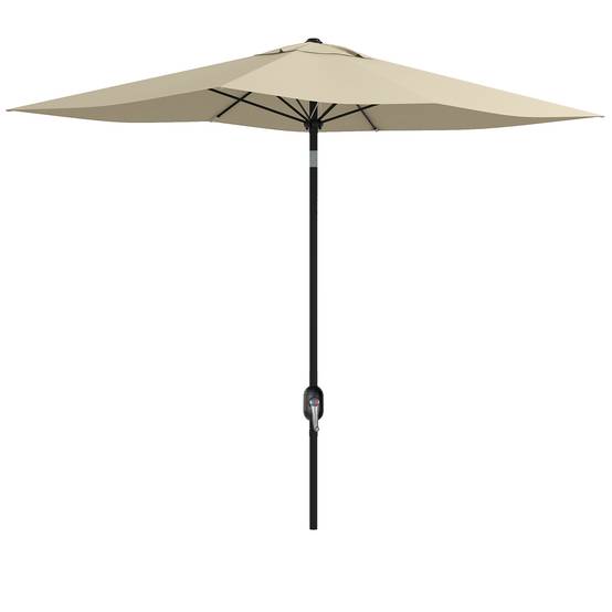 Parasol rectangulaire inclinable en aluminium et polyester crème 290 x 200 x 248 cm - PANGIVO - Image 2