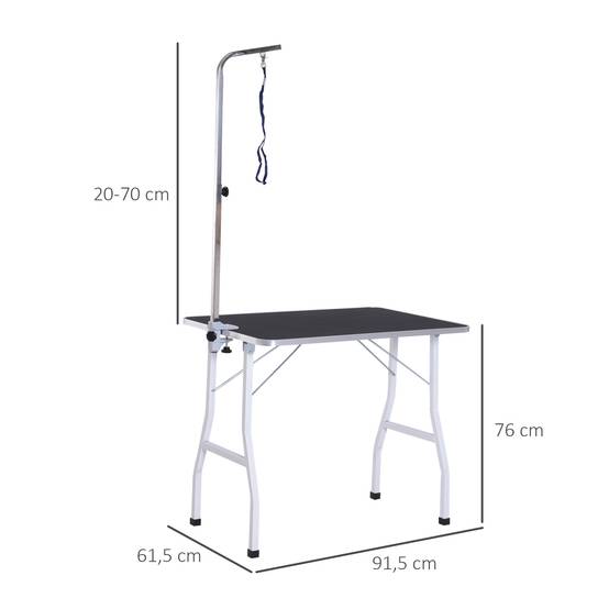 Sans Marque - Table toilettage animaux coupe chiens boucles bain séchage hauteur réglable noire,Sans Marque - Image 4