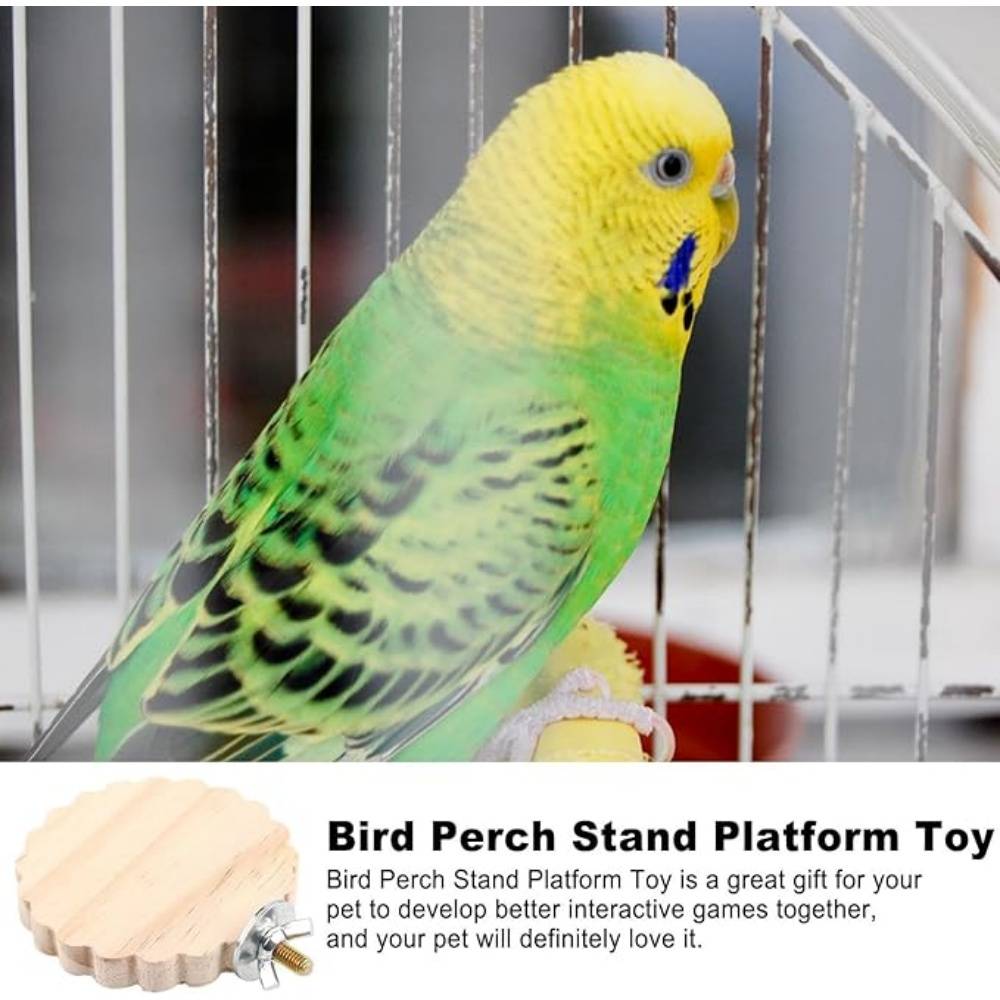 Perchoir en Bois Pour Cage d'Oiseaux Jouet - Image 2