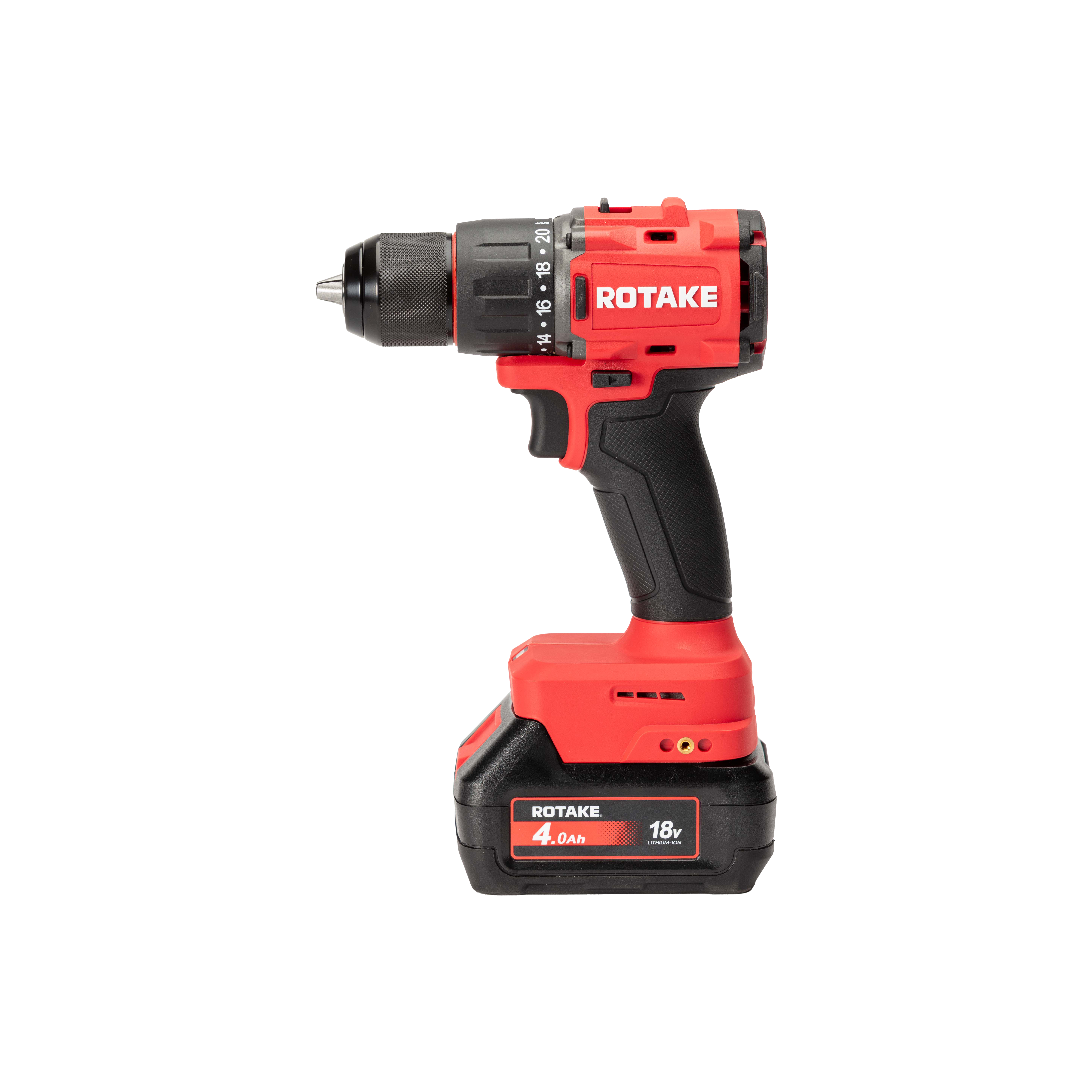 Autre - Perceuse visseuse à percussion 18V 70Nm avec 2 batteries 18V 4AH, Chargeur, Coffret - ROTAKE - D1H-40D - Image 3