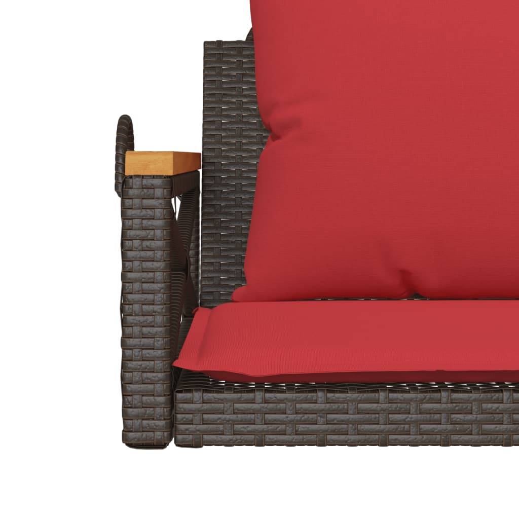 Vidaxl - Balancelle avec coussins marron 63x62x40 cm résine tressée vidaXL 368176 - Image 5