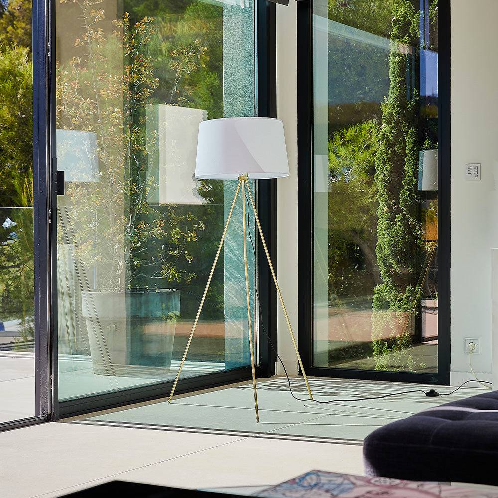 Lumisky - Lampadaire salon ELLIA GOLD Or Métal H140CM - Image 2
