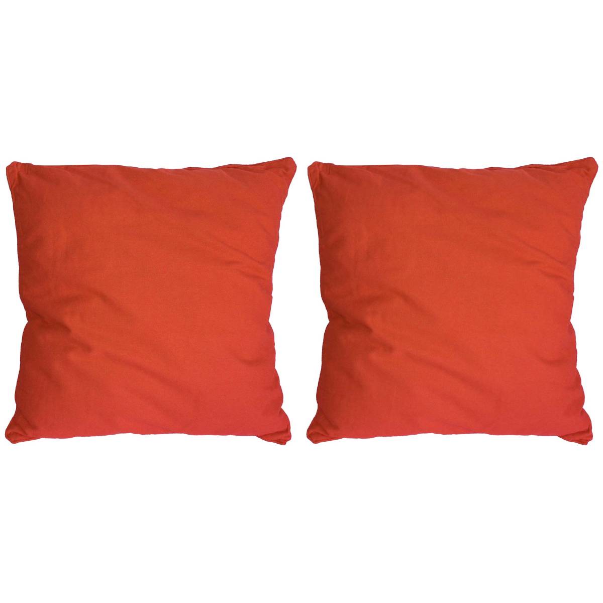 Jardindeco - Coussin en coton coloré Salsa 45 cm (Lot de 2) Orange - Image 1
