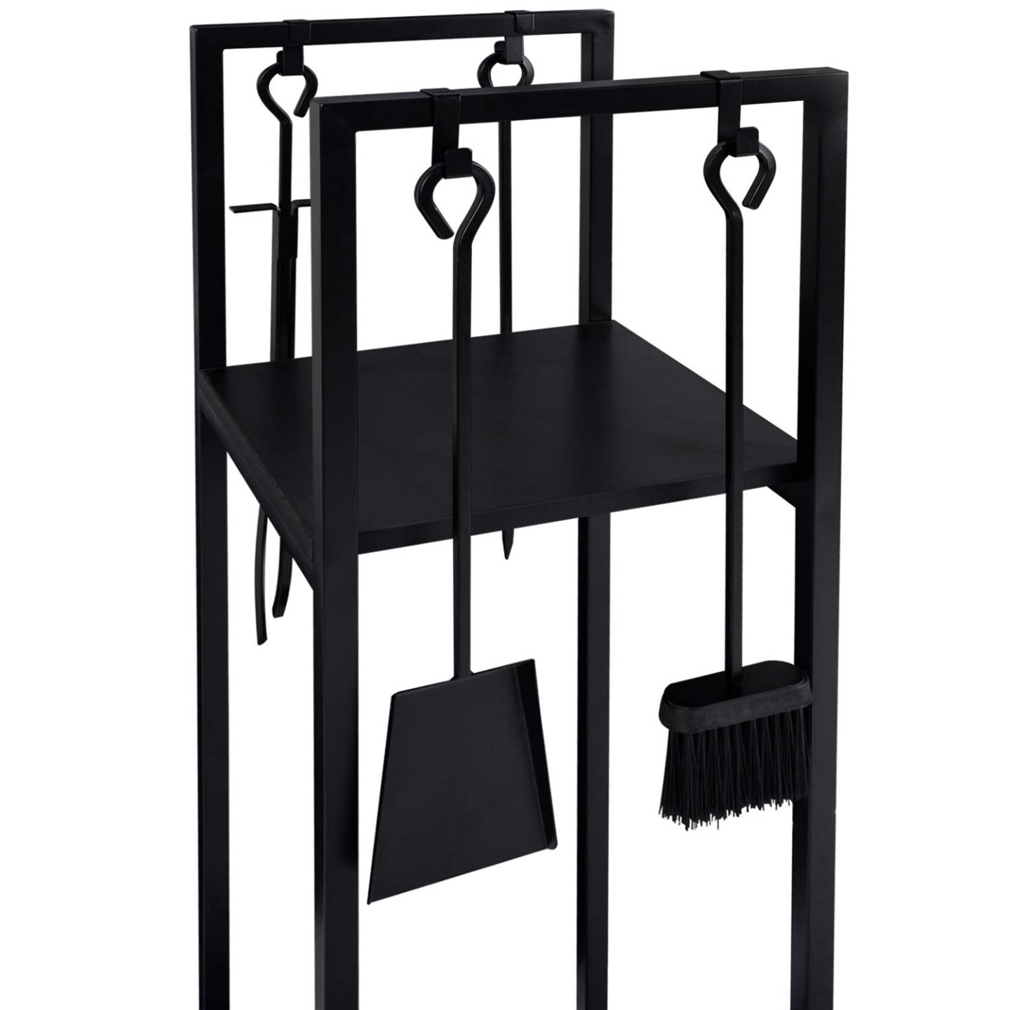 Range bûches vertical avec accessoires 2 étagères H.112 CM pour cheminée - Image 6