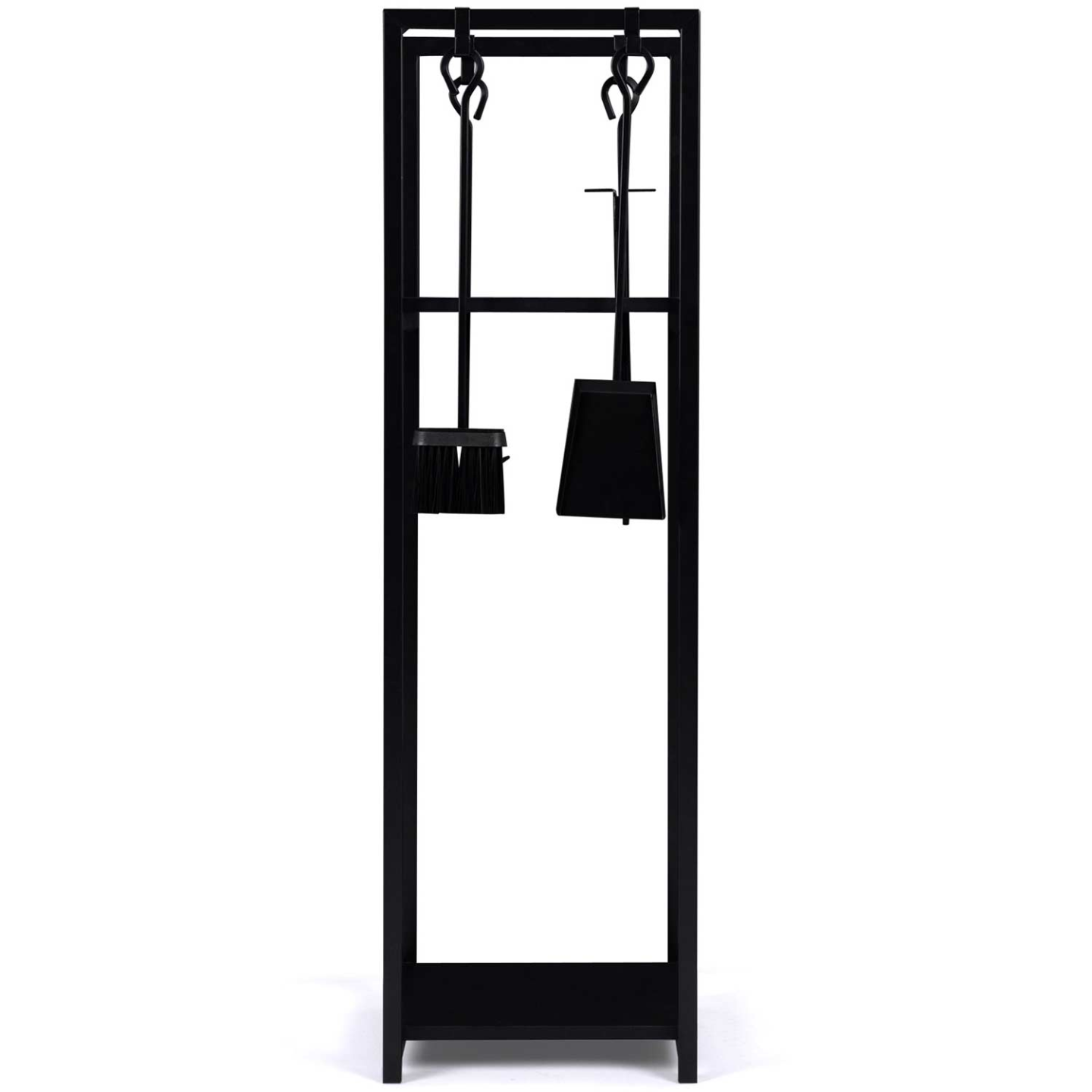 Range bûches vertical avec accessoires 2 étagères H.112 CM pour cheminée - Image 3