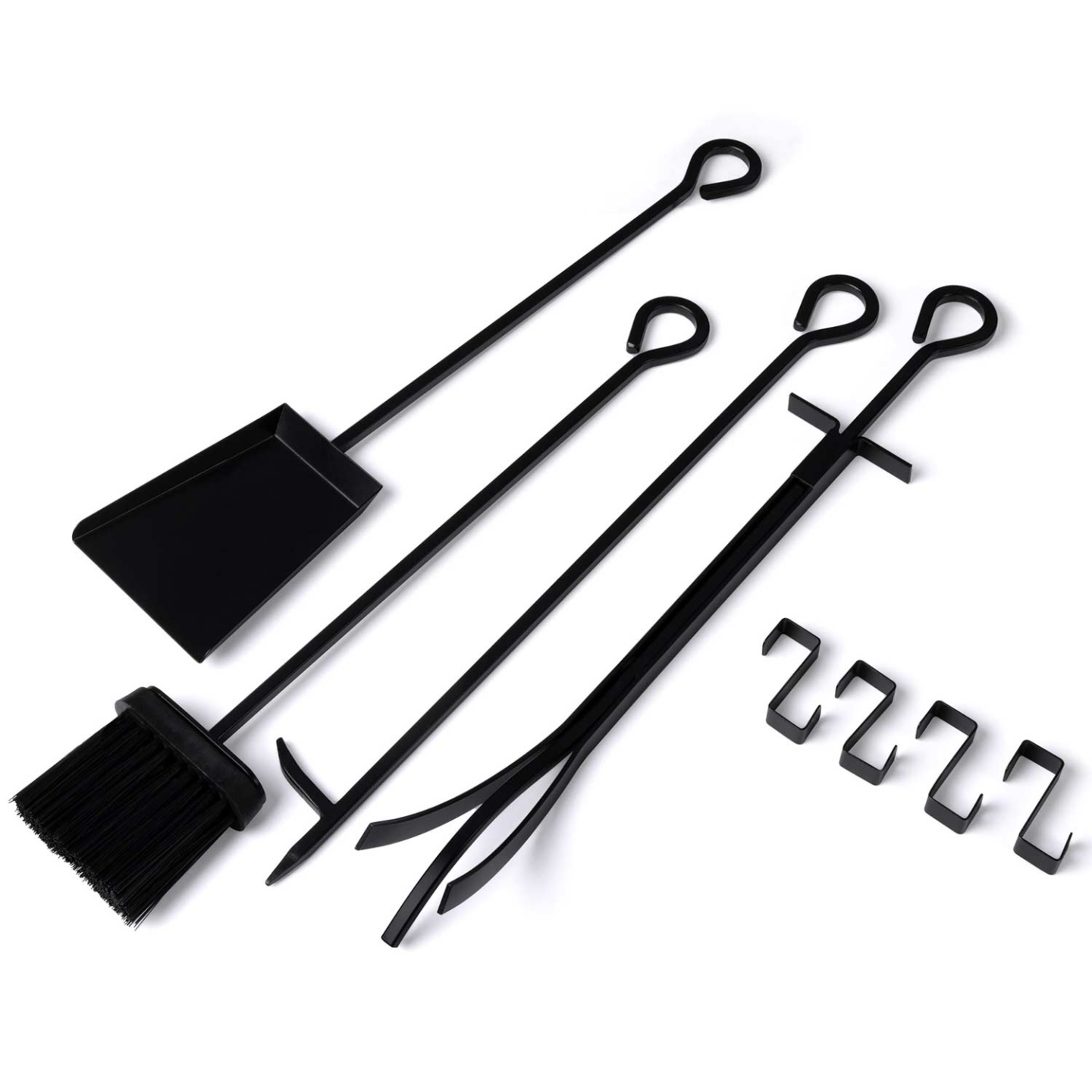 Range bûches vertical avec accessoires 2 étagères H.112 CM pour cheminée - Image 5