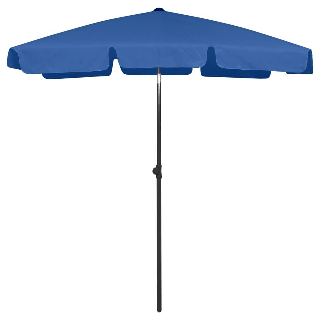 Helloshop26 - Parasol de plage 180 x 120 cm bleu azuré - Image 1