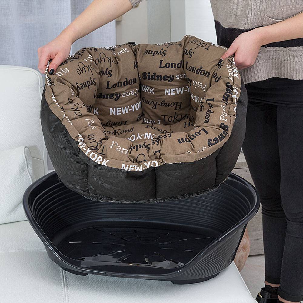 Ferplast - Ferplast Panier Chien avec Coussin SOFA' 10 en Coton Lavable, Lit pour Chien en Plastique Rembourré, Corbeille en Plastique et Coussin pour Chien, - Image 5