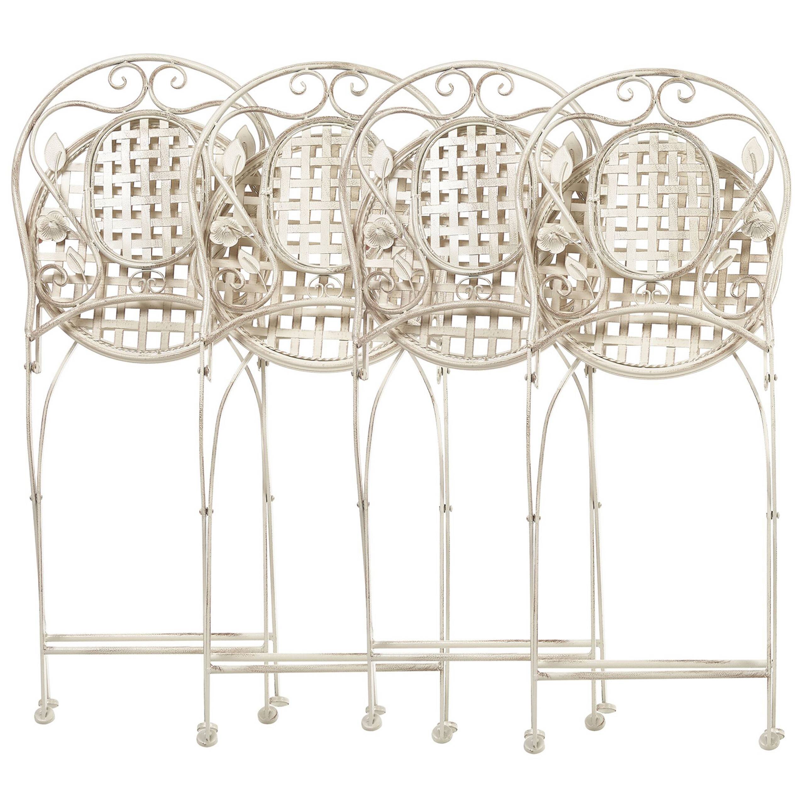 Beliani - Chaise de jardin Métal Blanc cassé BIVIO - Beliani - Image 3