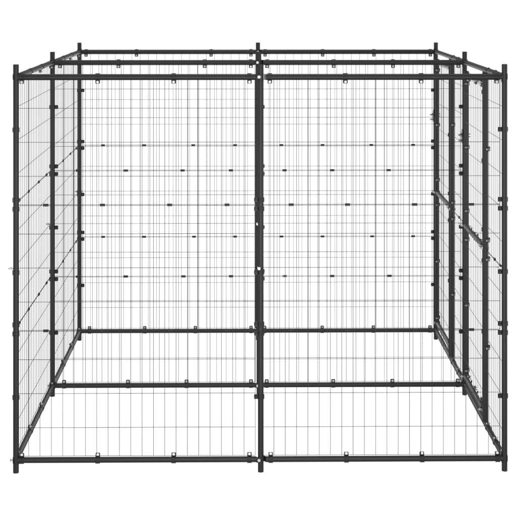 Helloshop26 - Chenil extérieur cage enclos parc animaux chien d'extérieur pour chiens acier 4,84 m² - Image 4