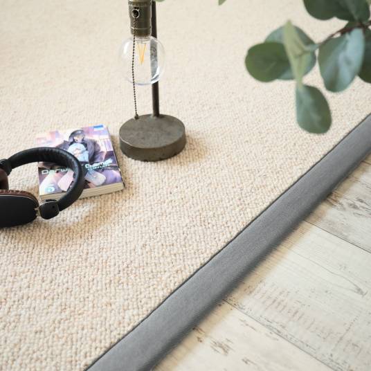 Decoweb - Tapis naturel en pure laine - Latoon grège - Ganse grise - 160 x 230 cm - Decoweb - Image 1