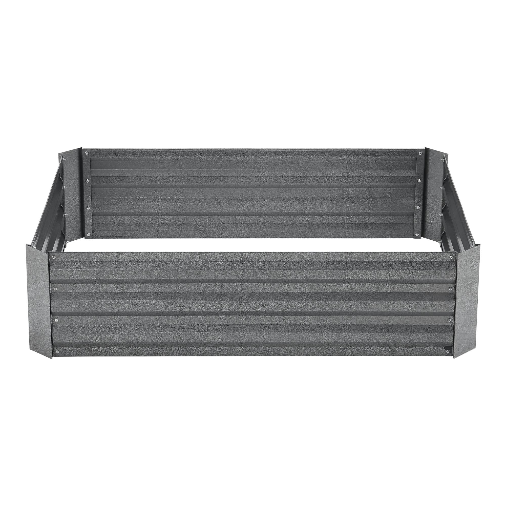 Carré potager cadre rectangulaire sans fond en acier 120 x 90 x 30 cm anthracite - Image 3