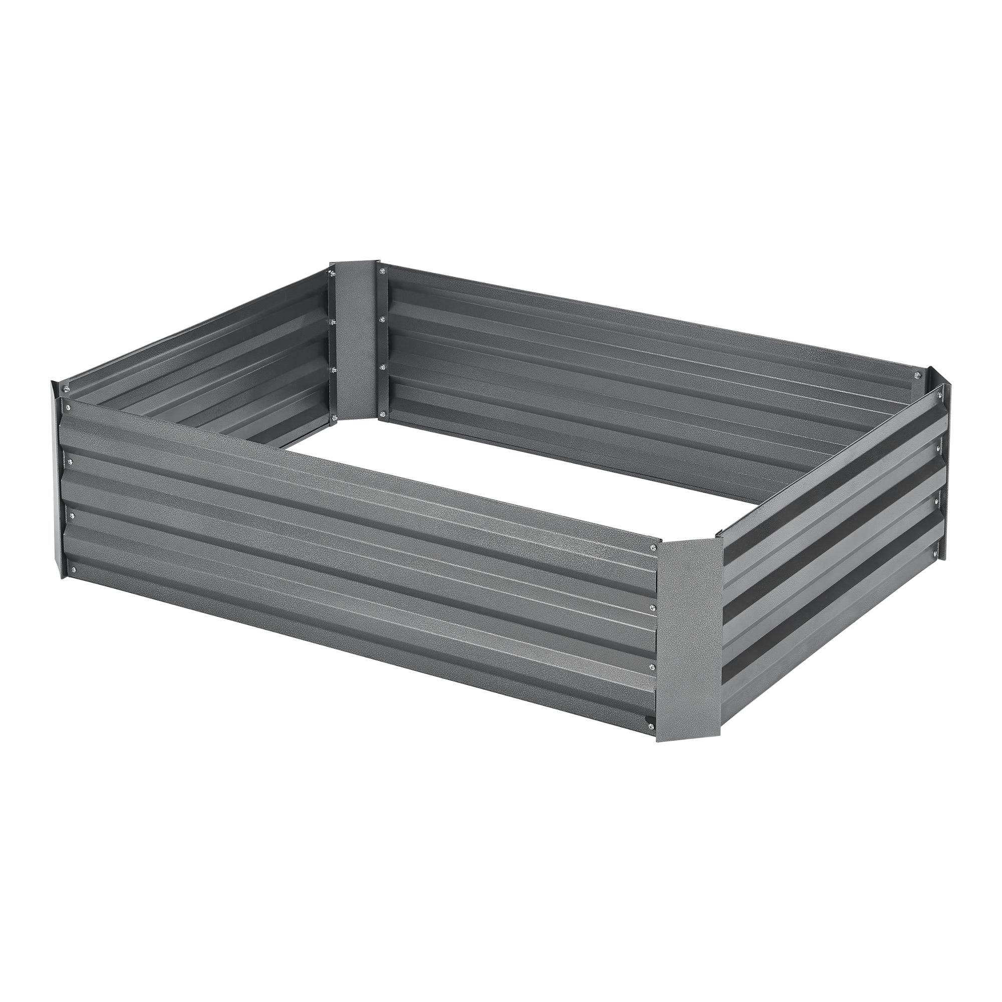 Carré potager cadre rectangulaire sans fond en acier 120 x 90 x 30 cm anthracite - Image 1