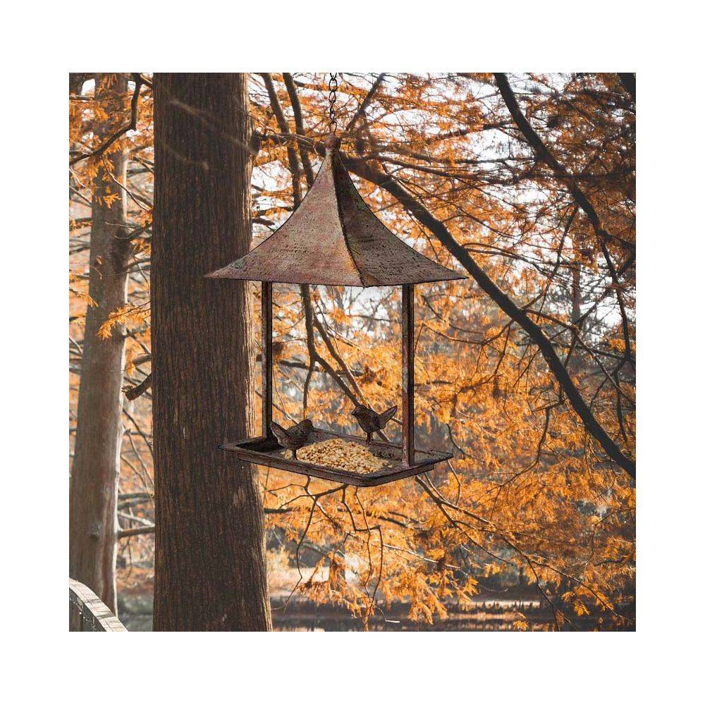 La Grande Prairie - Mangeoire à oiseau rectangulaire en fer patiné - Image 2