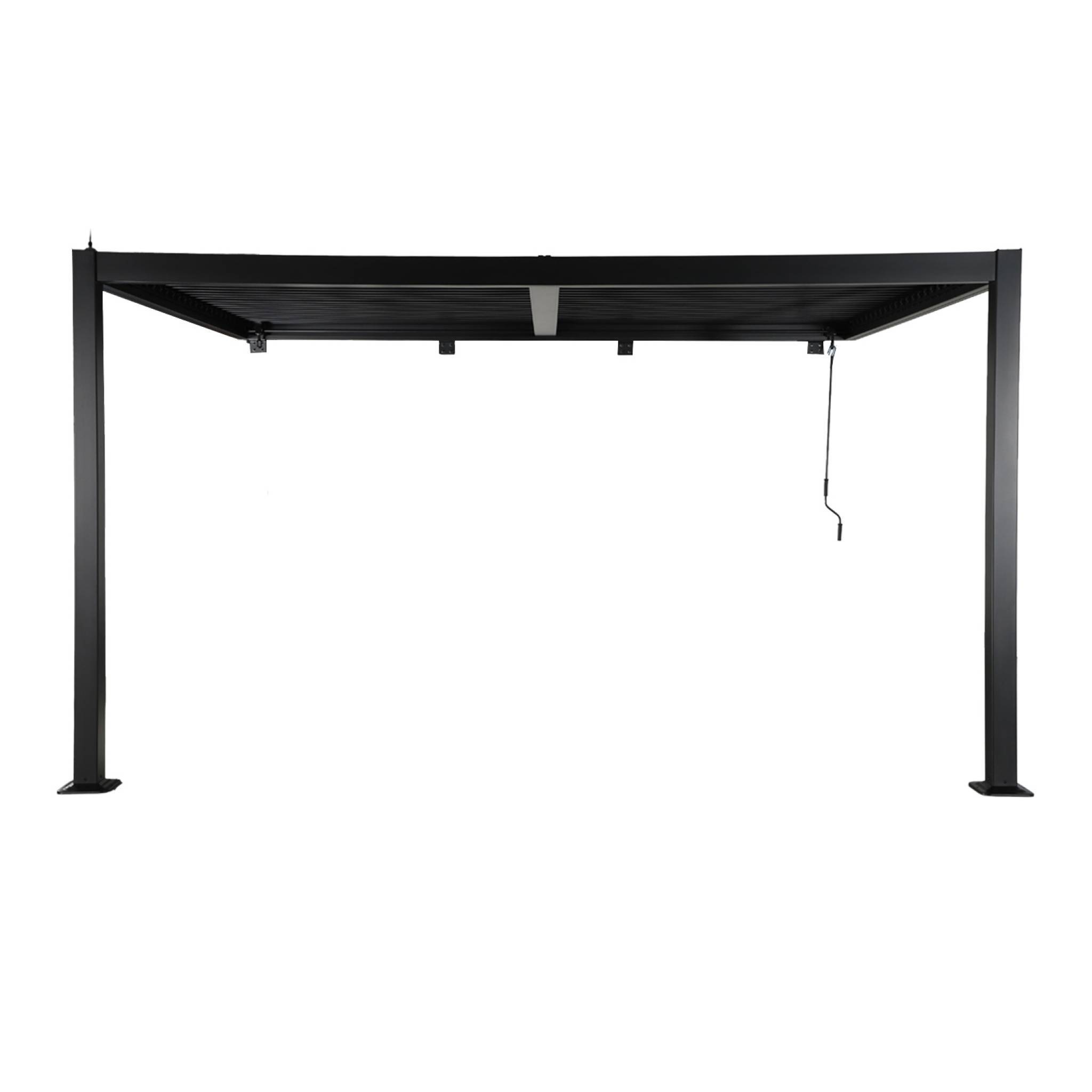sweeek - Pergola bioclimatique aluminium adossée lames orientables 4x3m noir Palace | sweeek - Image 3