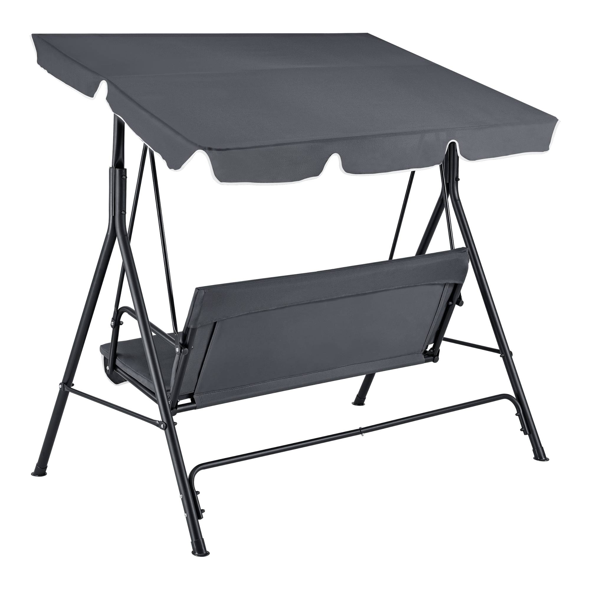 Balancelle de Jardin 3 Places Charge Max. 270 kg 172x112x152cm Gris Foncé [en.casa] - Image 4