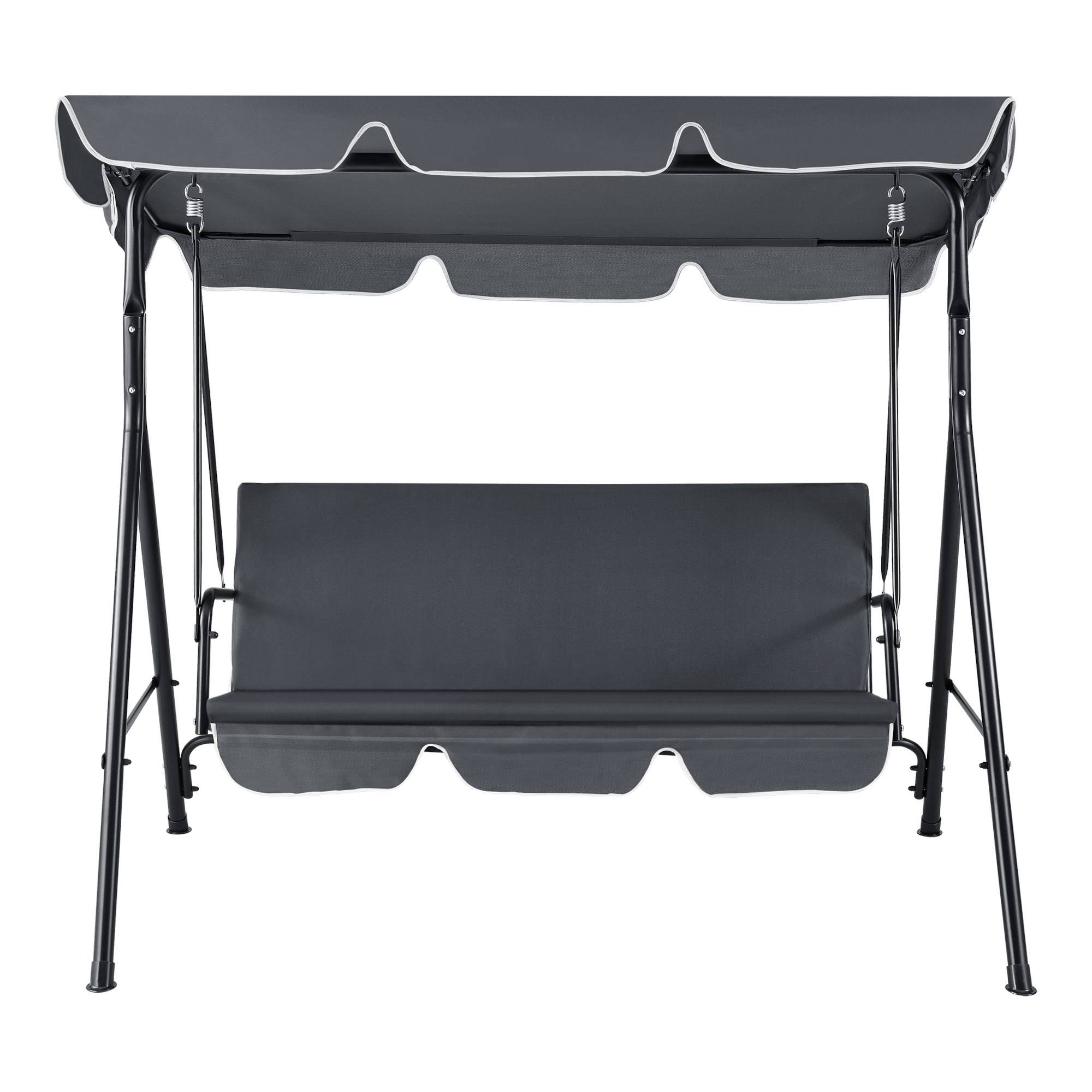 Balancelle de Jardin 3 Places Charge Max. 270 kg 172x112x152cm Gris Foncé [en.casa] - Image 3