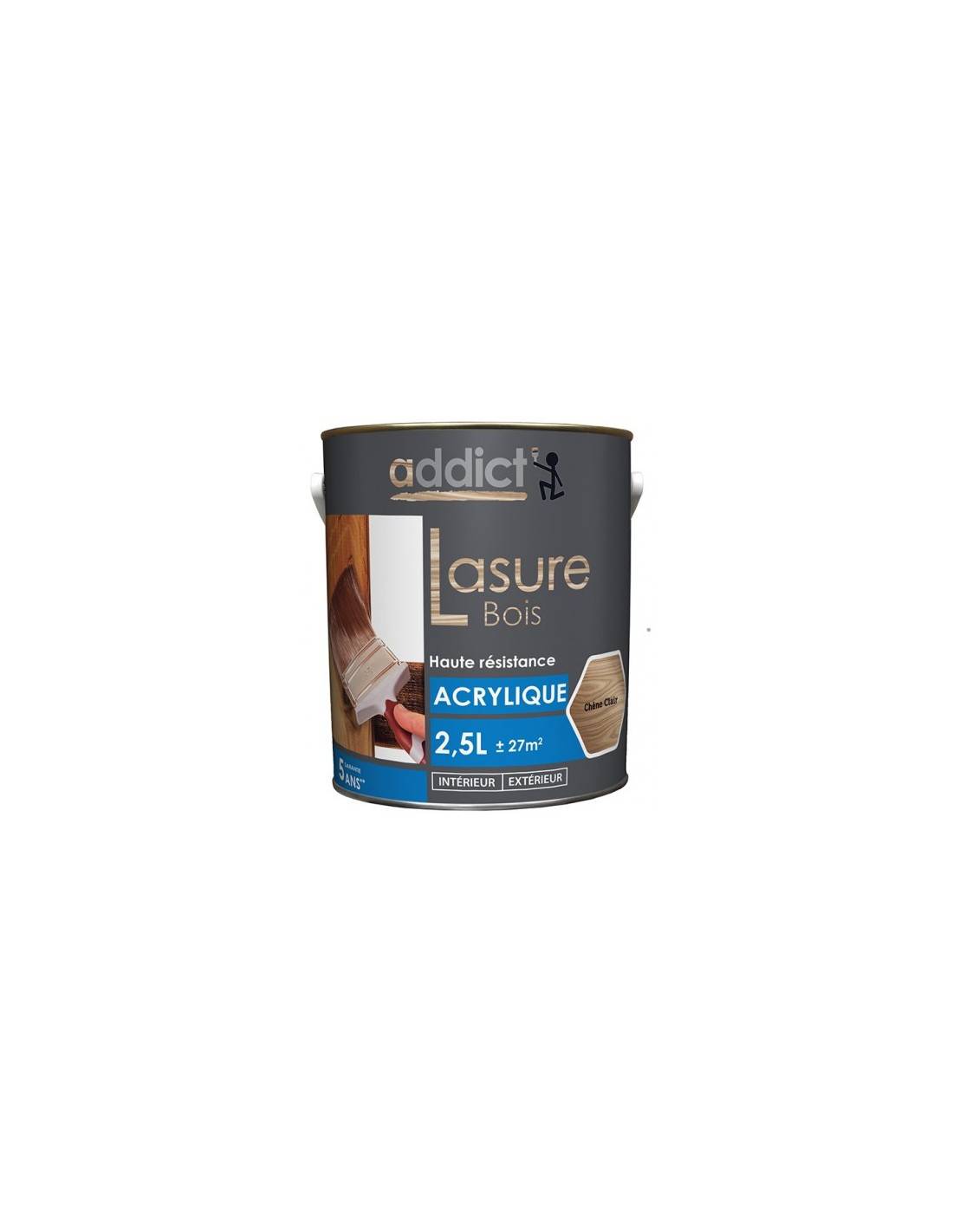 Lasure Acrylique Chêne Clair Addict Protection Bois Durable, Aspect Chêne Clair - Addict - Image 2