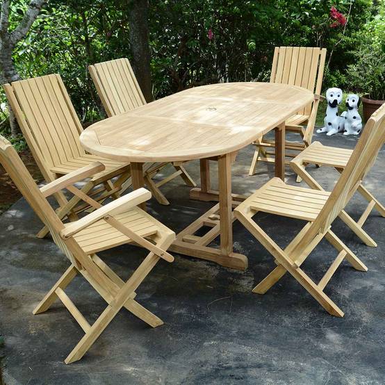 Salon de jardin en teck massif Maldives, 6 places - TECK'Attitude - Image 2