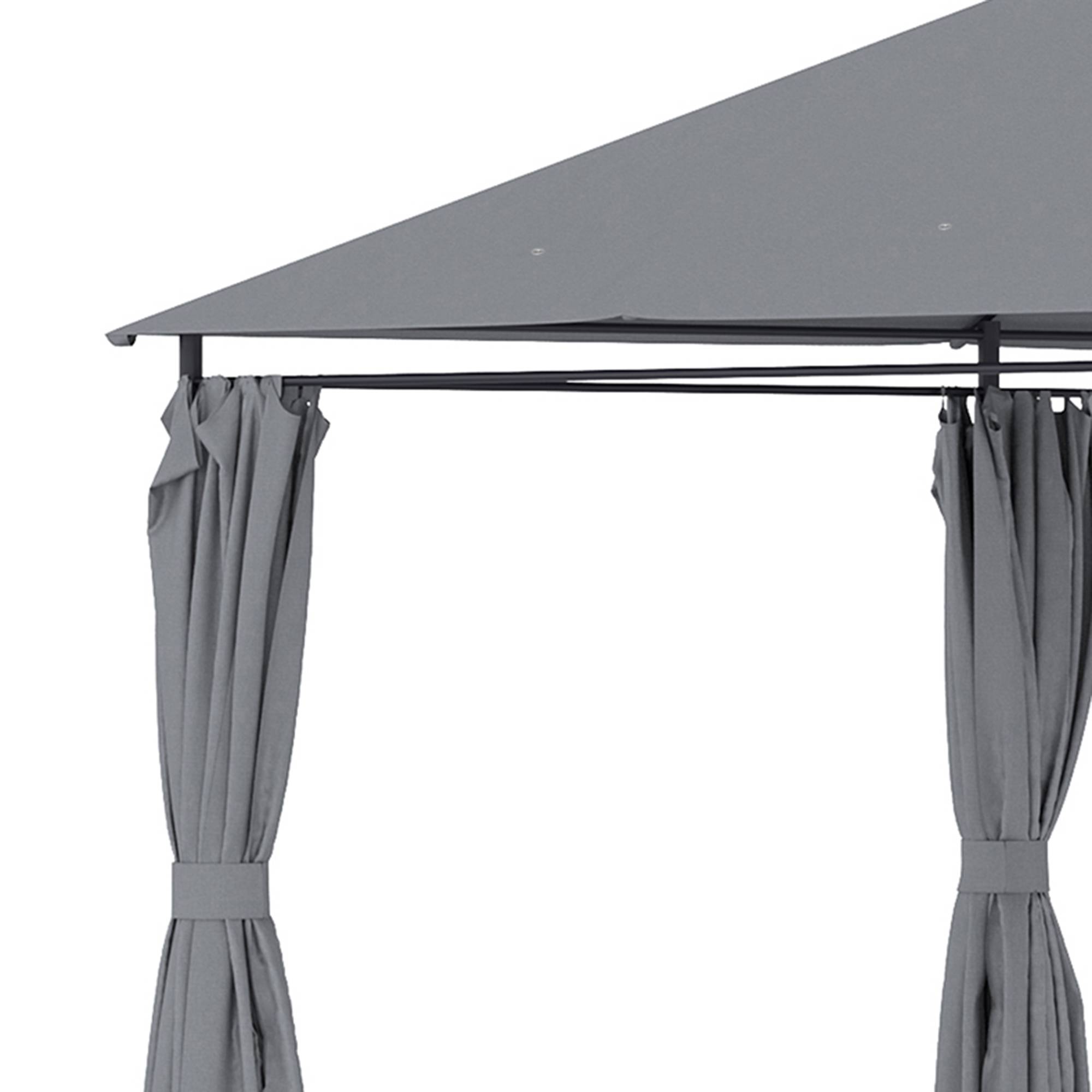 Outsunny - Tonnelle de jardin barnum pavillon 4x3x2,72m double toit toiles latérales amovibles gris - Outsunny - Image 7