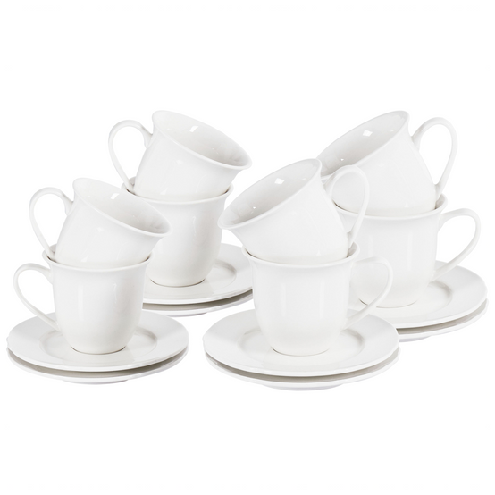 Beliani - Tasses et mugs Porcelaine Blanc ELDERBERRY - 14x14x2- Beliani - Image 1