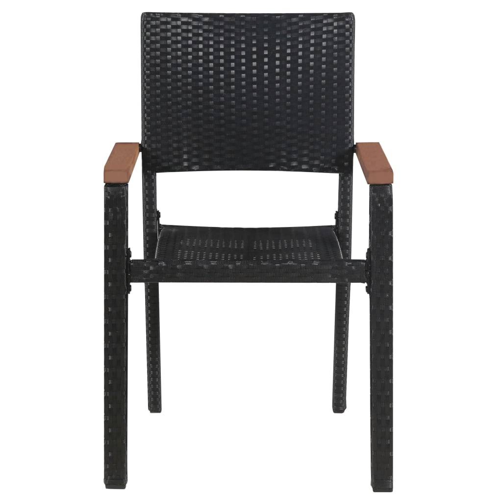 Vidaxl - Chaise d'extérieur lot de 2 Résine tressée Noir vidaXL 43937 - Image 6