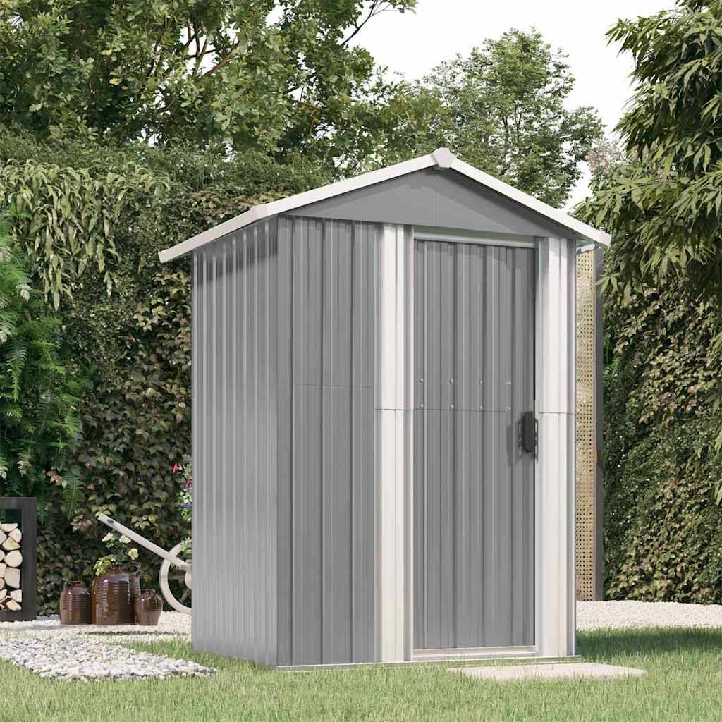 PANGIVO - Abri de jardin avec porte coulissante - Acier galvanisé gris - 126x97,5x177 cm - Surface au sol 1,02m² - PANGIVO - Image 2